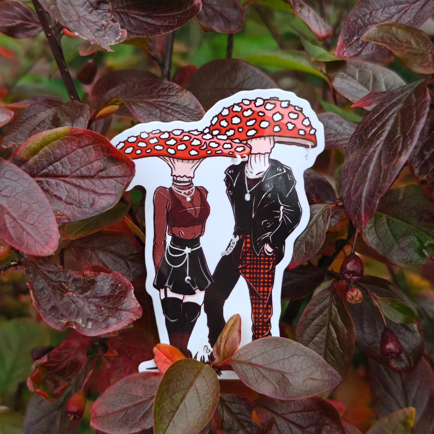 Mushroom head stickers