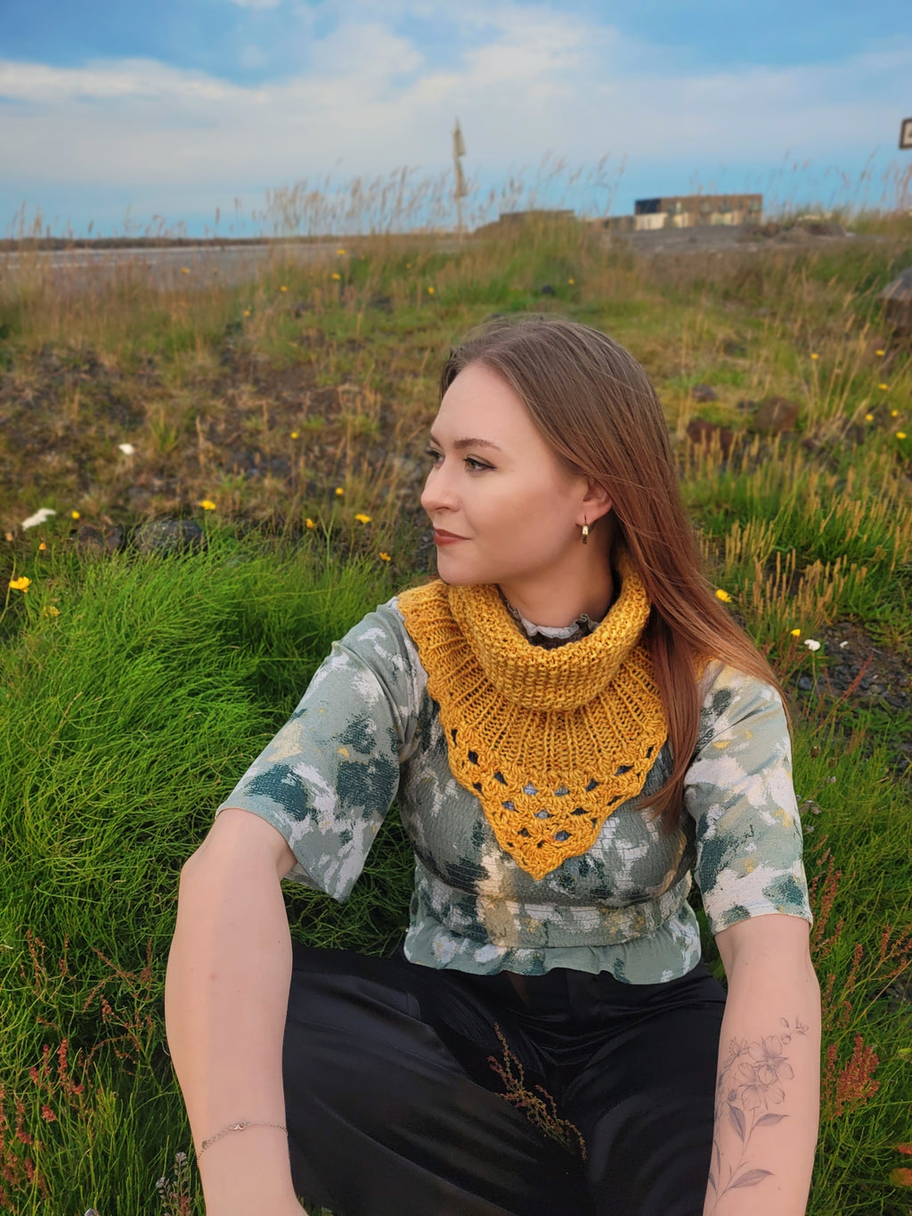 Wool Collar - Yellow - by Jódís Eva