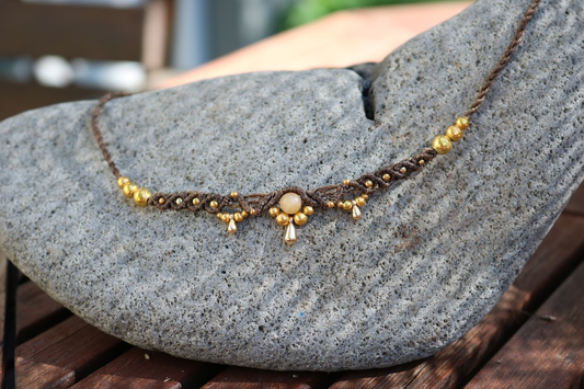 Micro macrame - Necklace - Jade - 23 - Prjónabarasta