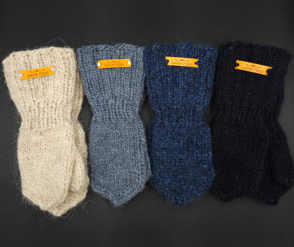 Kids Icelandic Wool Mittens - 1-2 y/o - Knit by Ragna Atladóttir