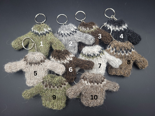 Lopapeysa Keychains by Margrét Linda | Mosinn Art Boutique