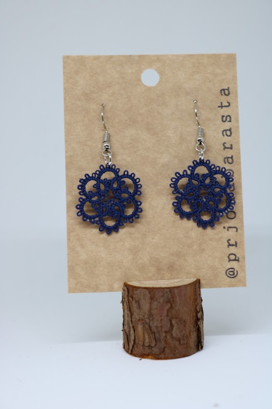 Tatting Lace Earrings - Small - by Prjónabarasta