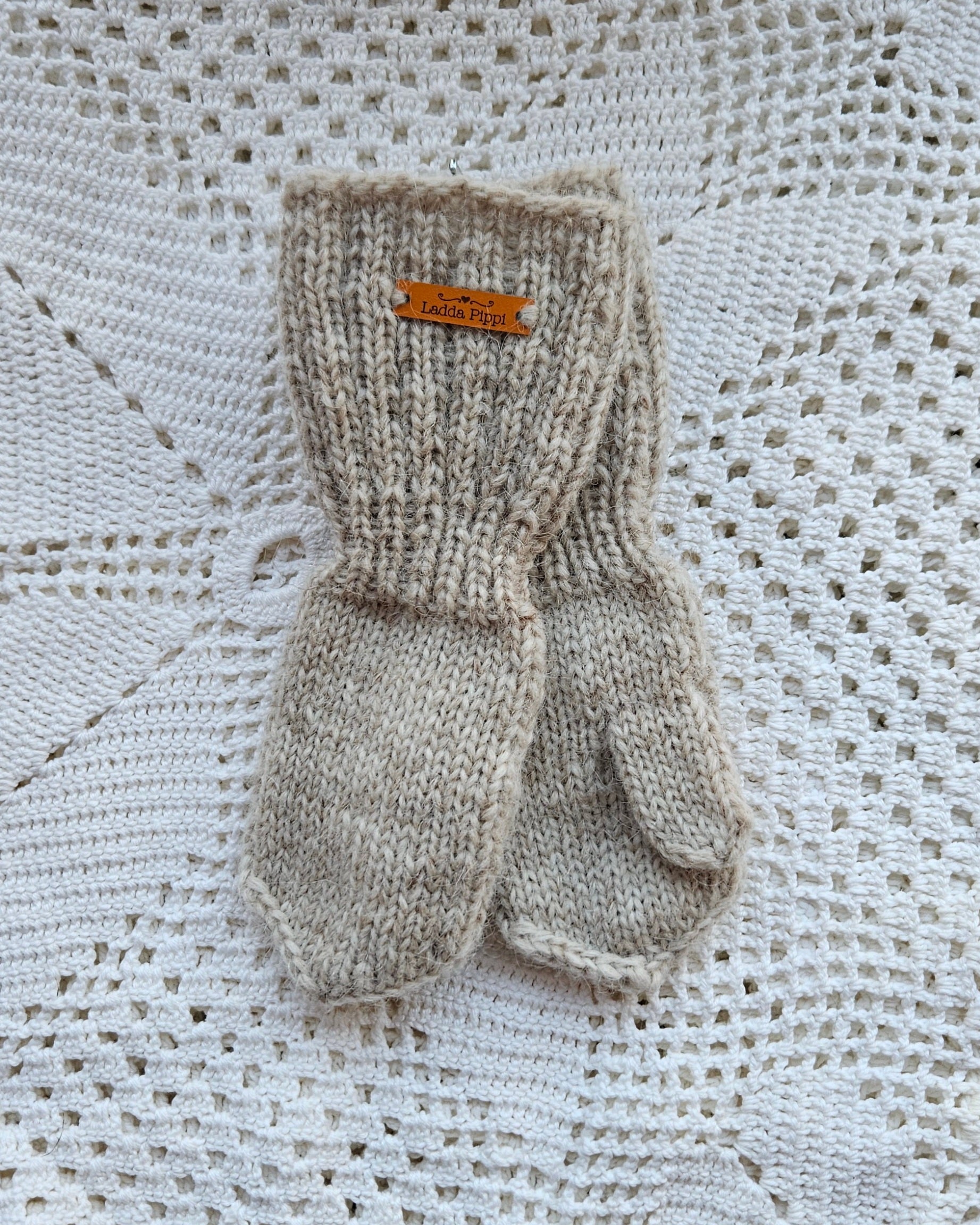 Kids Icelandic Wool Mittens - 7-8 y/o - Knit by Ragna