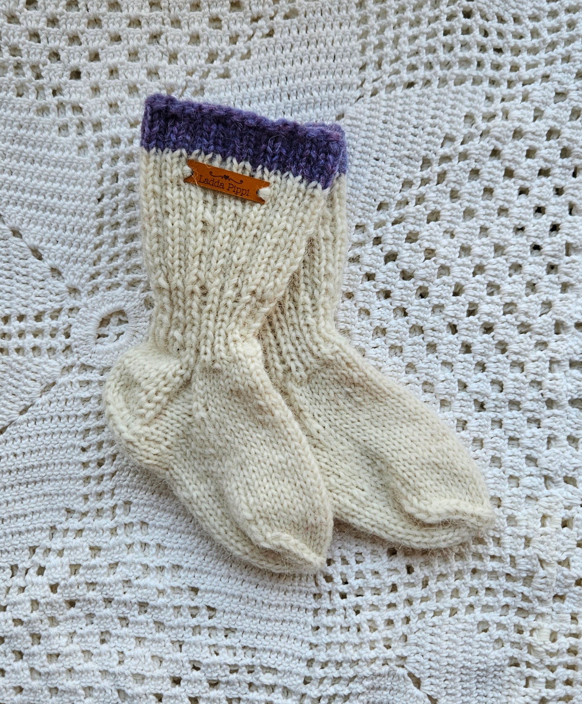 Kids Icelandic Wool Socks - 3-4 y/o - Knit by Ragna