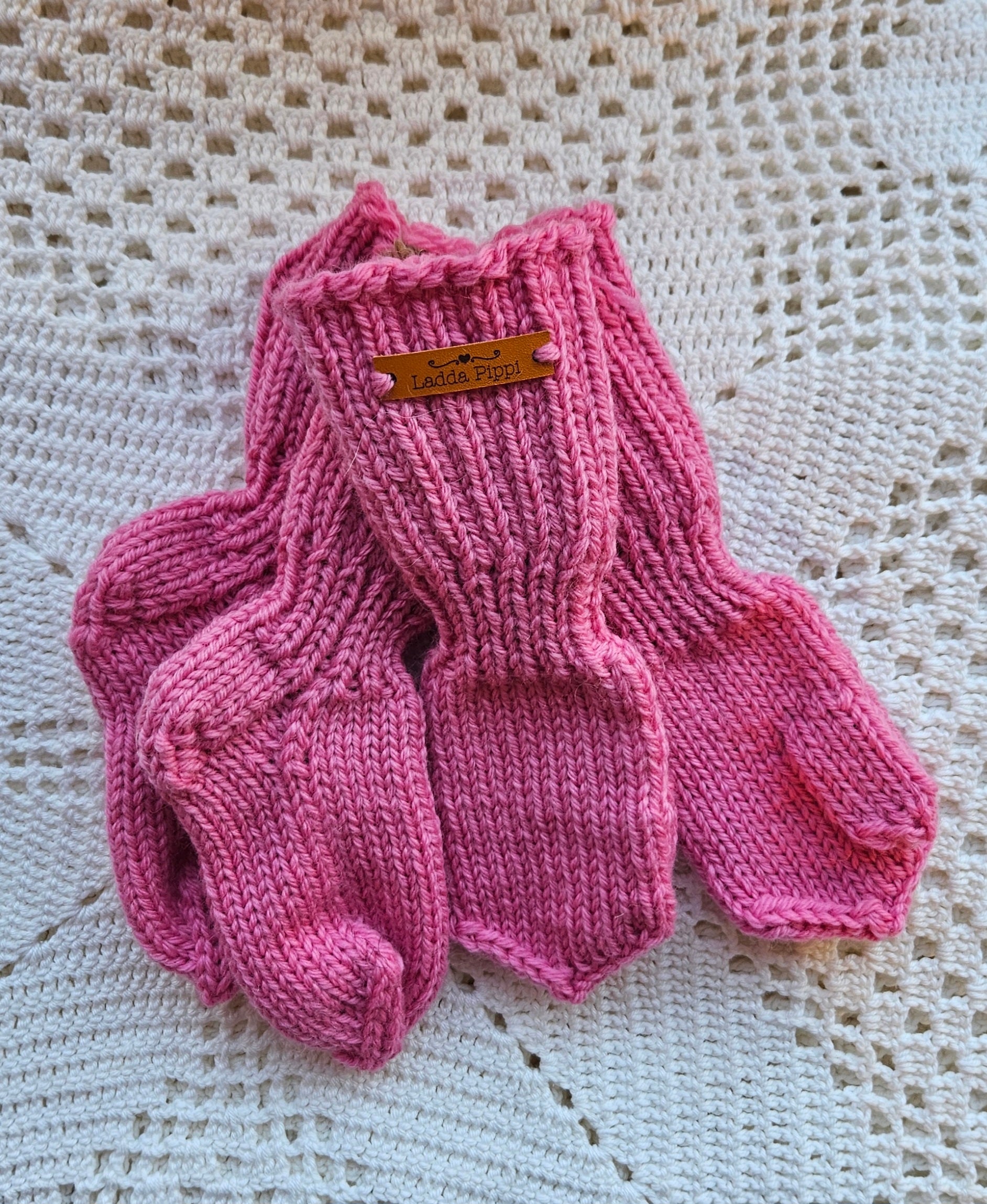 Kids Mittens & Socks Set - Merino Wool - 1-2 yo - Knit by Ragna
