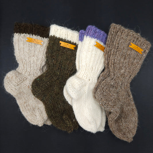 Kids Icelandic Wool Socks - 2-4 y/o - Knit by Ragna