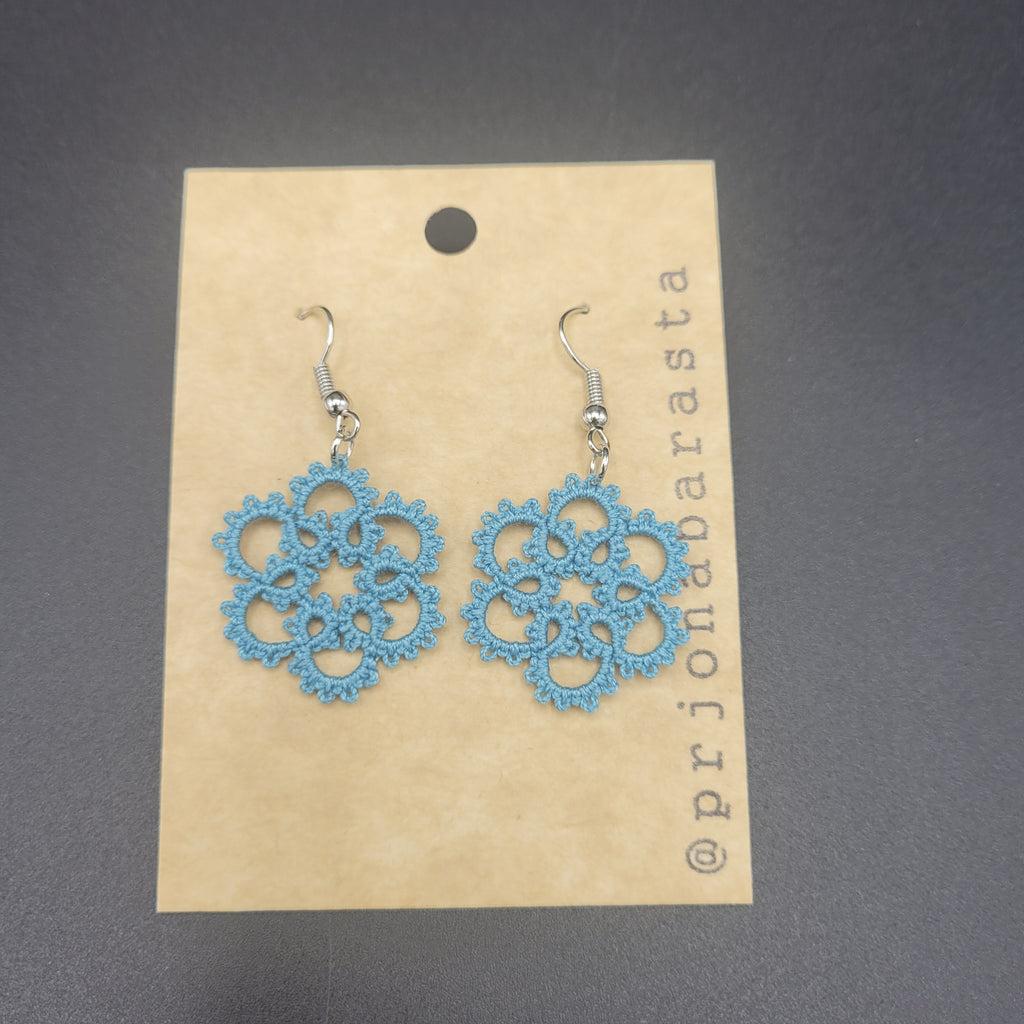Tatting Lace Earrings - Medium - by Prjónabarasta