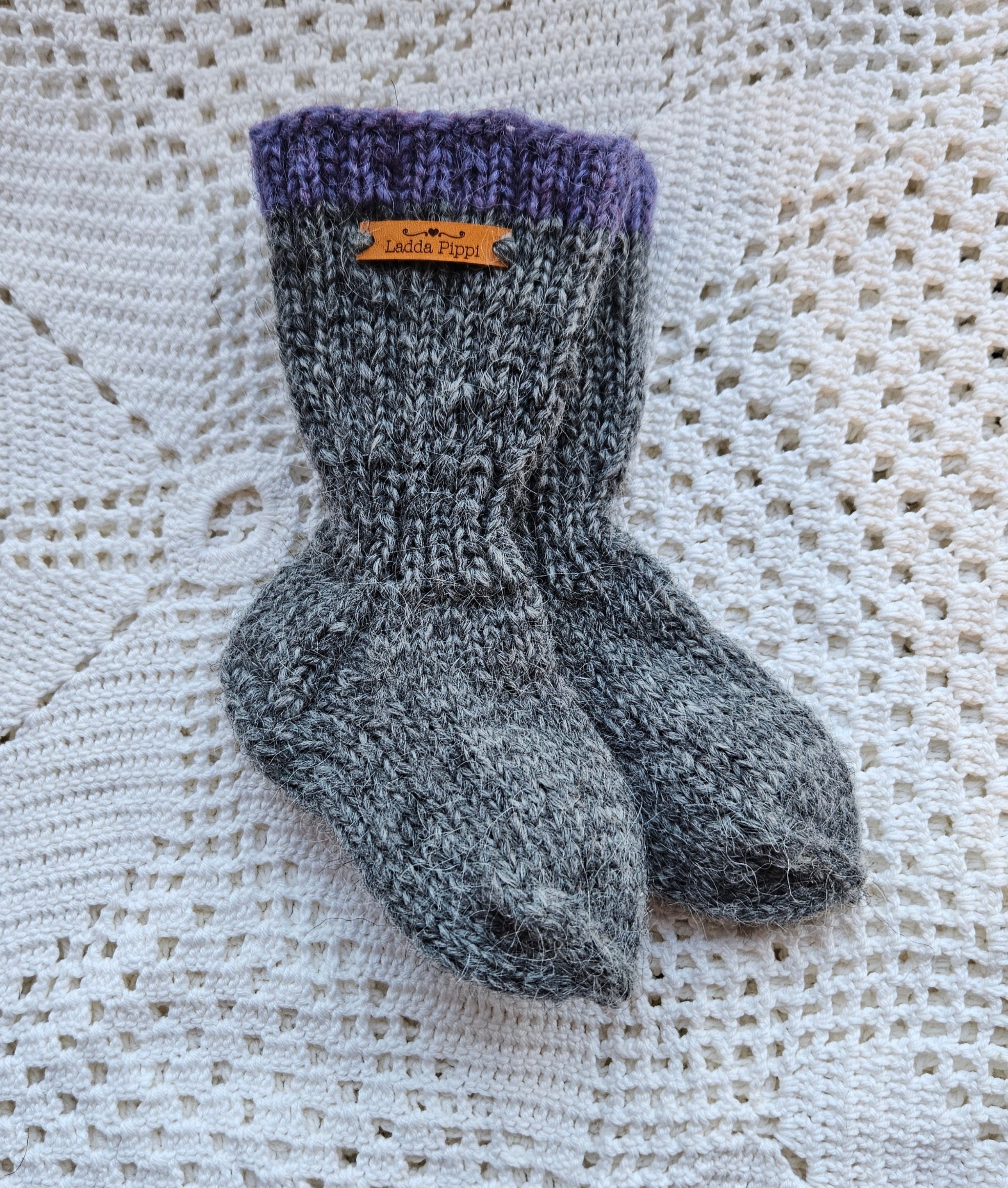 Kids Icelandic Wool Socks - 3-4 y/o - Knit by Ragna