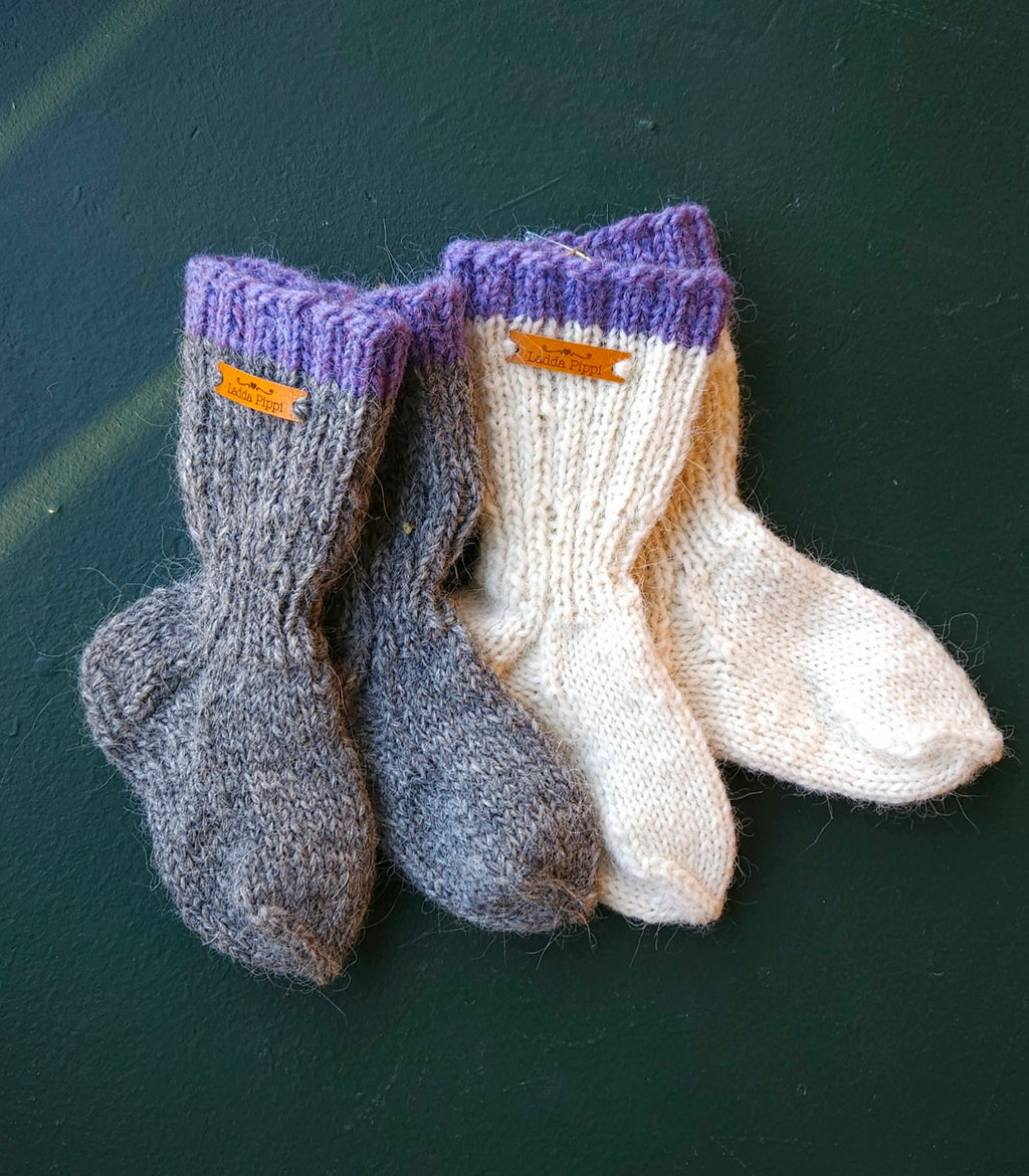 Kids Icelandic Wool Socks - 3-4 y/o - Knit by Ragna