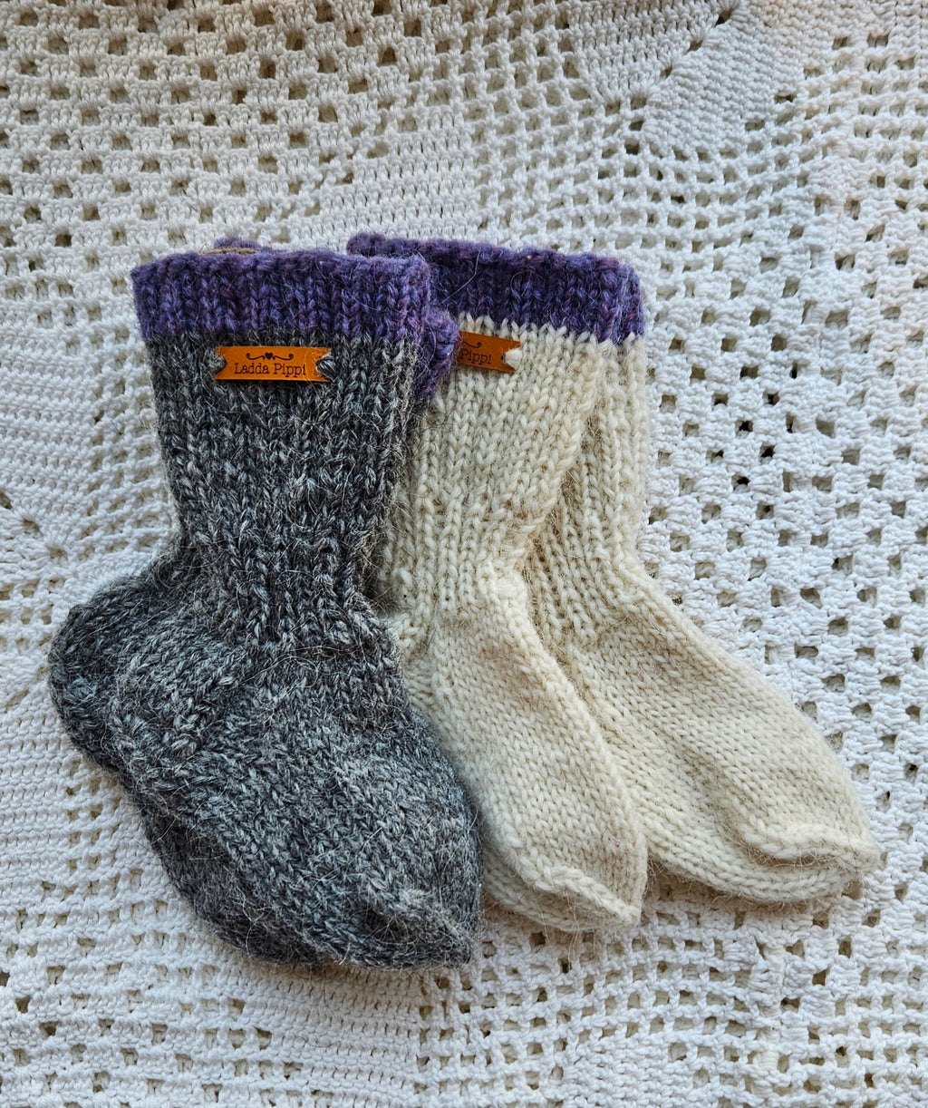 Kids Icelandic Wool Socks - 3-4 y/o - Knit by Ragna