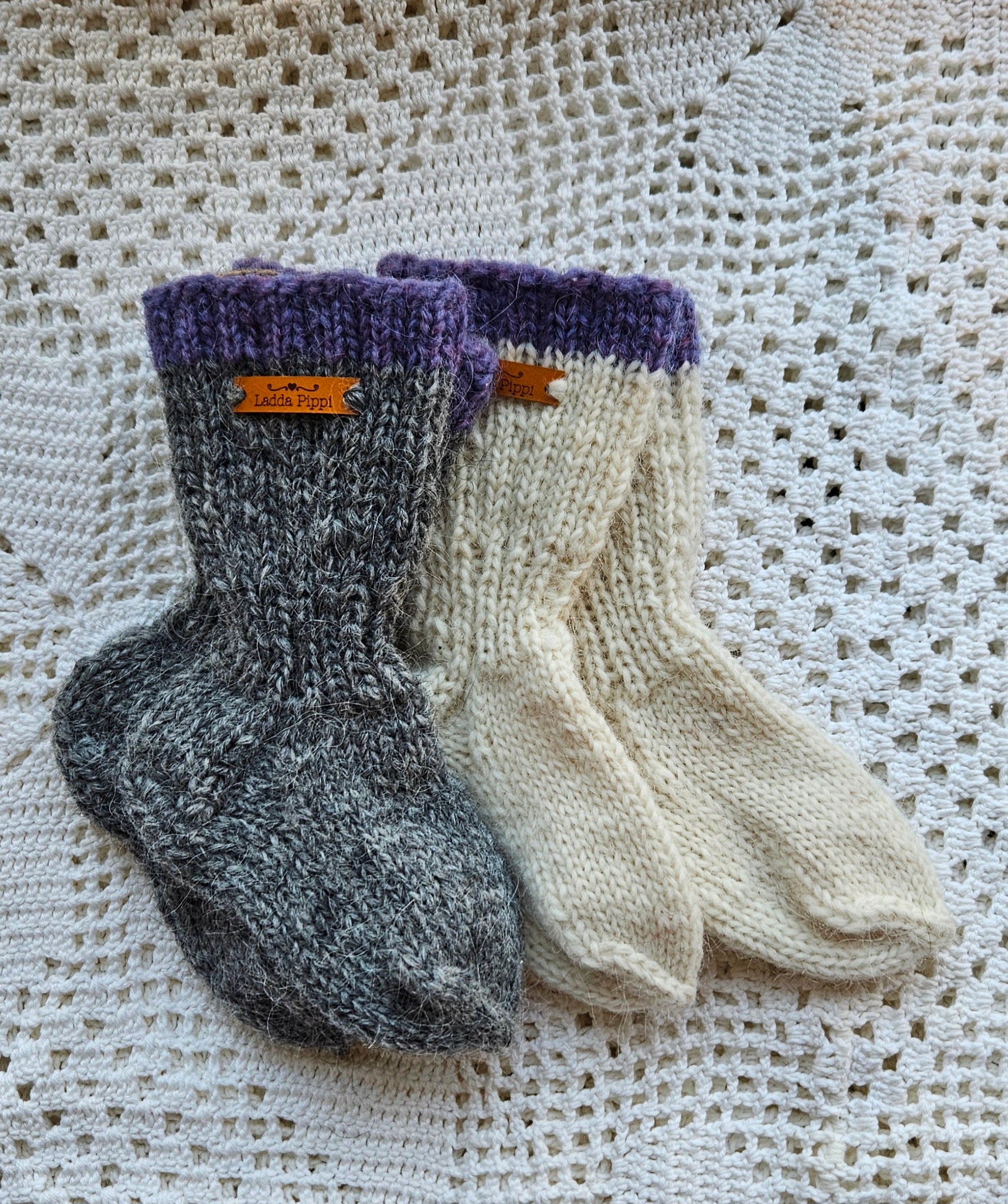 Kids Icelandic Wool Socks - 3-4 y/o - Knit by Ragna