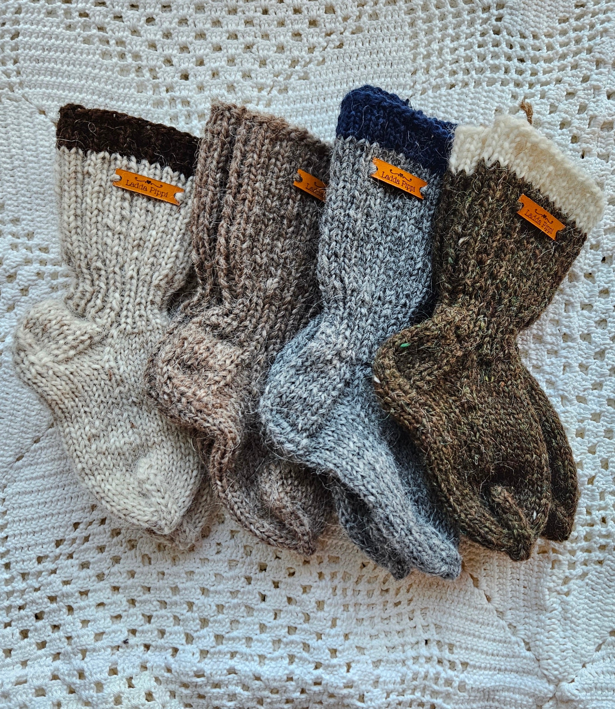 Kids Icelandic Wool Socks - 5-6 y/o - Knit by Ragna