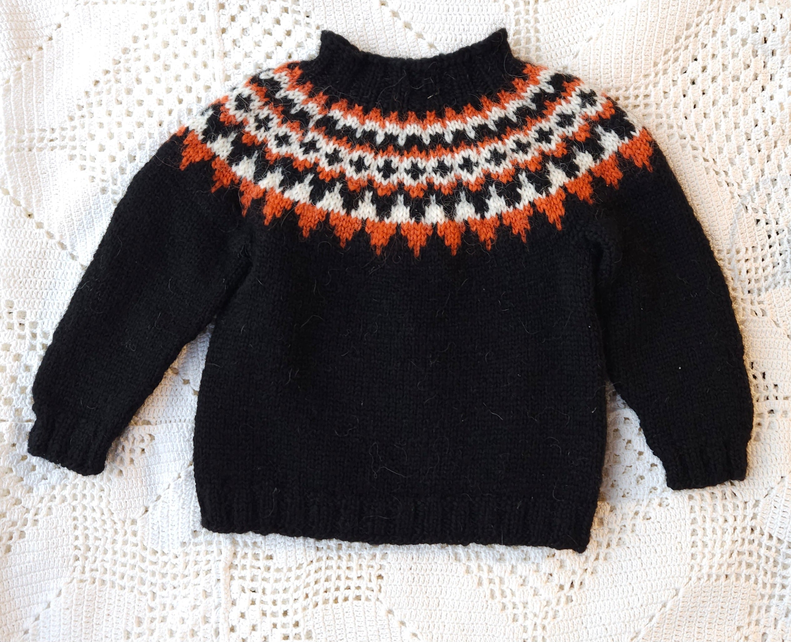 Kids Lopapeysa - 1-2 y/o -  Knit by Ragna Atladóttir - 1