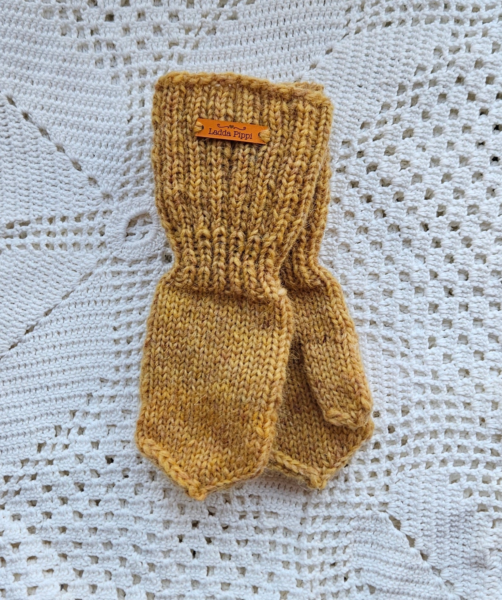 Kids Icelandic Wool Mittens - 7-8 y/o - Knit by Ragna