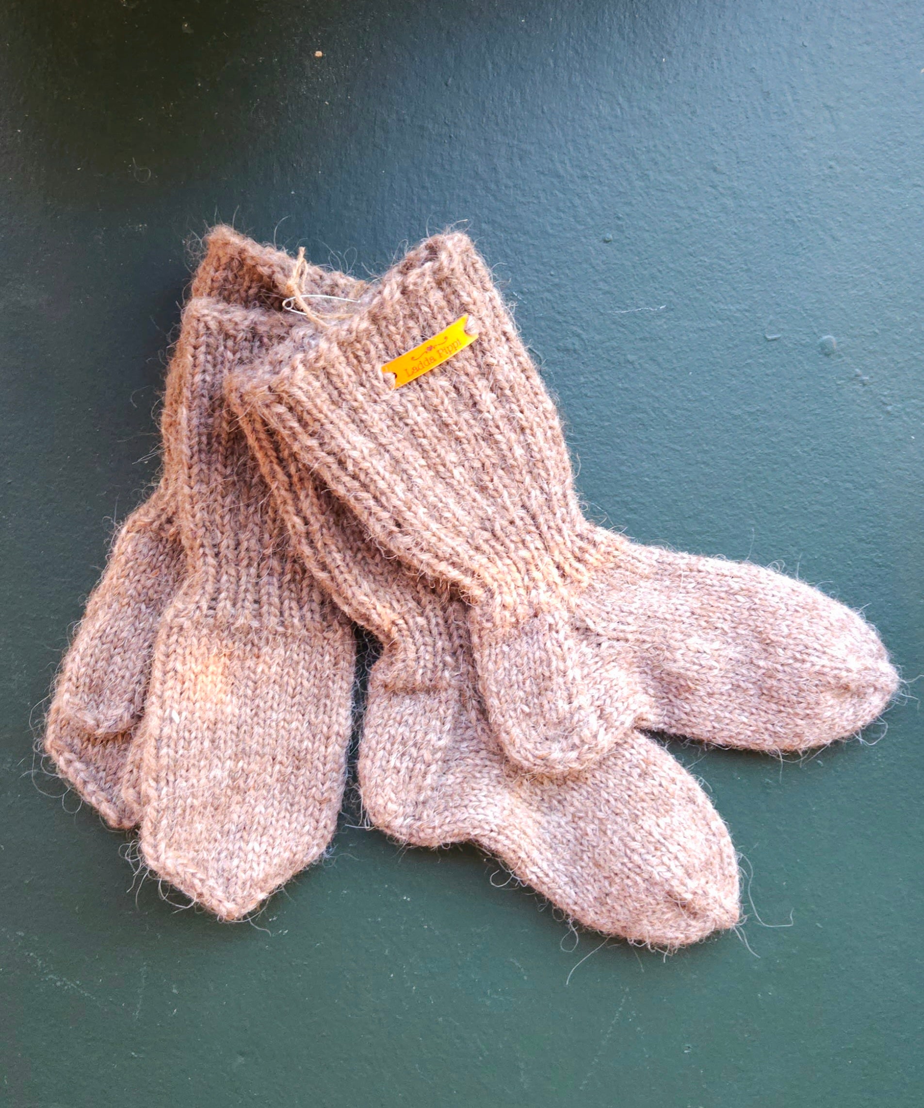 Kids Mittens & Socks Set - Icelandic Wool - 7-8 yo - Knit by Ragna