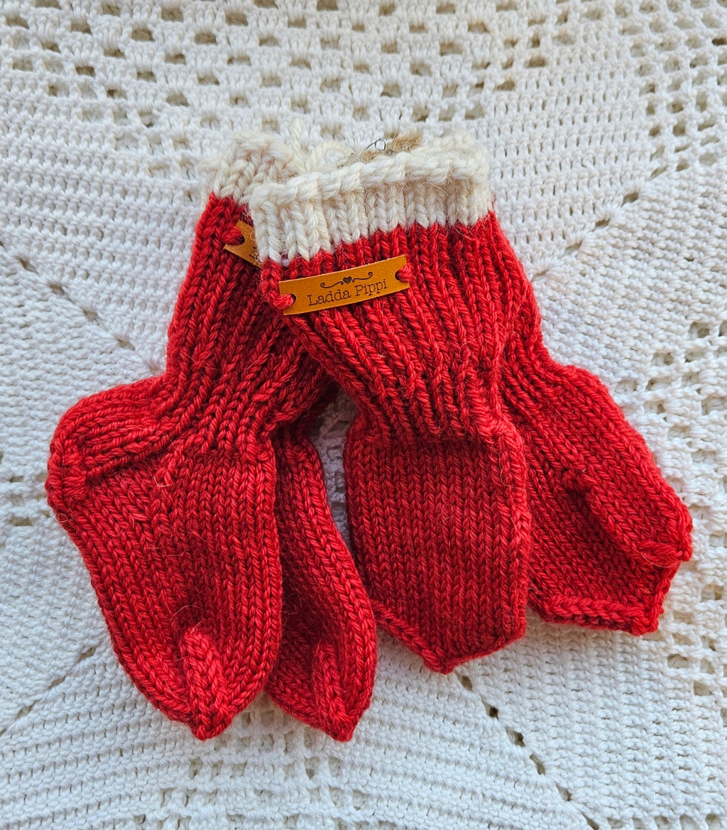Kids Mittens & Socks Set - Merino Wool - 1-2 yo - Knit by Ragna
