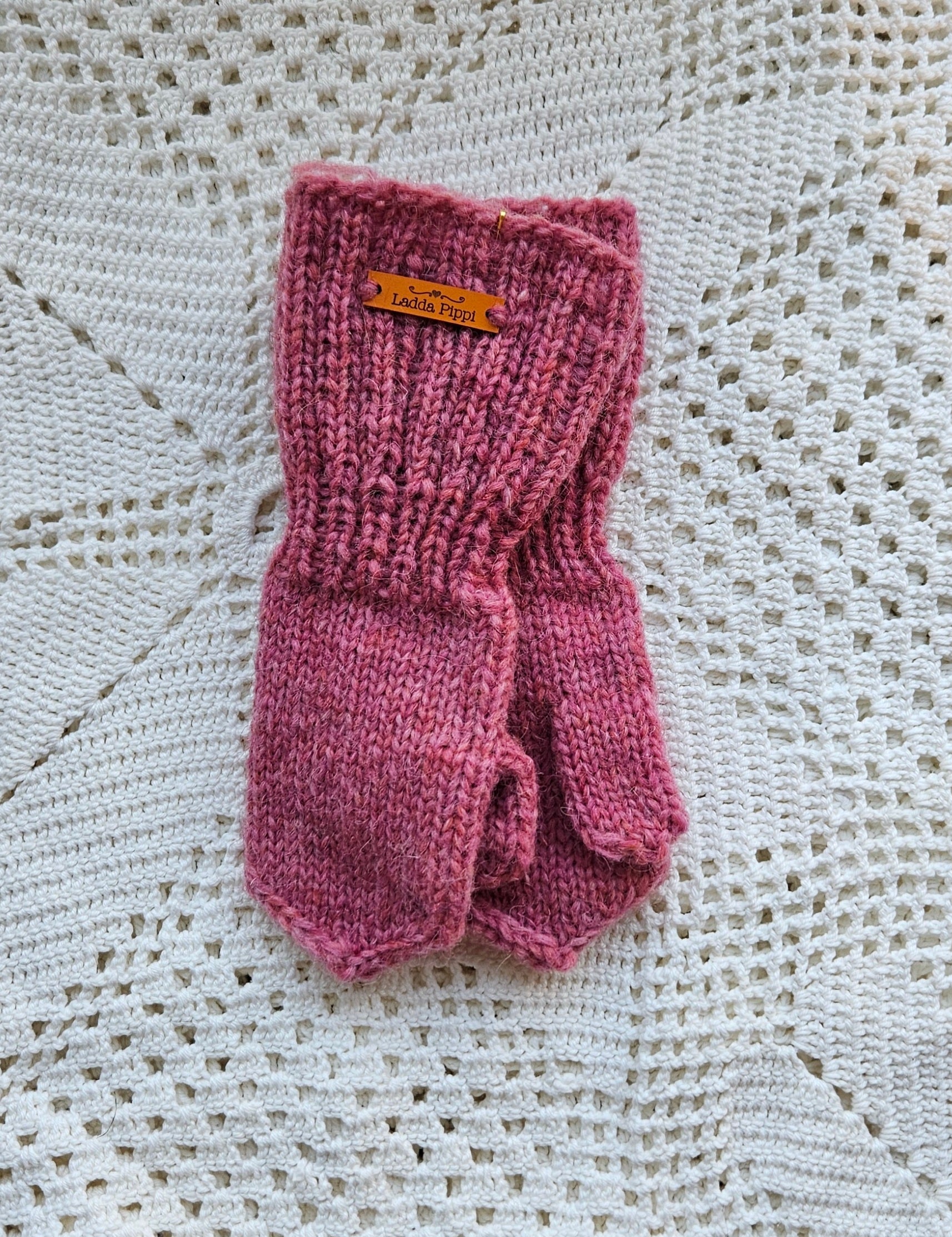 Kids Icelandic Wool Mittens - 7-8 y/o - Knit by Ragna