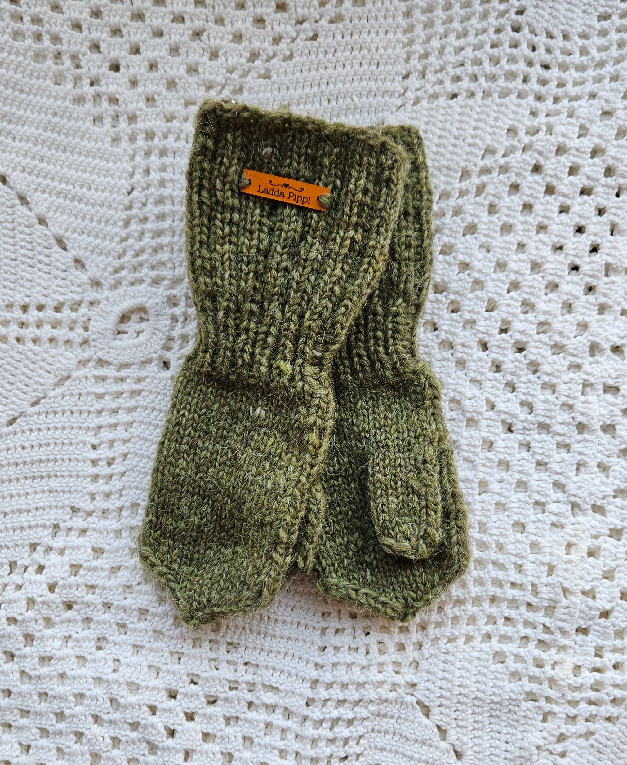 Kids Icelandic Wool Mittens - 7-8 y/o - Knit by Ragna