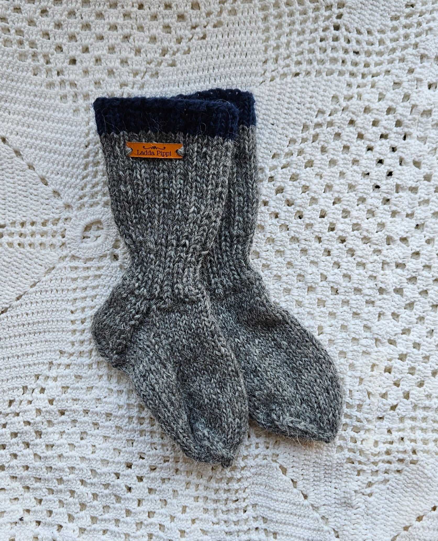 Kids Icelandic Wool Socks - 5-6 y/o - Knit by Ragna