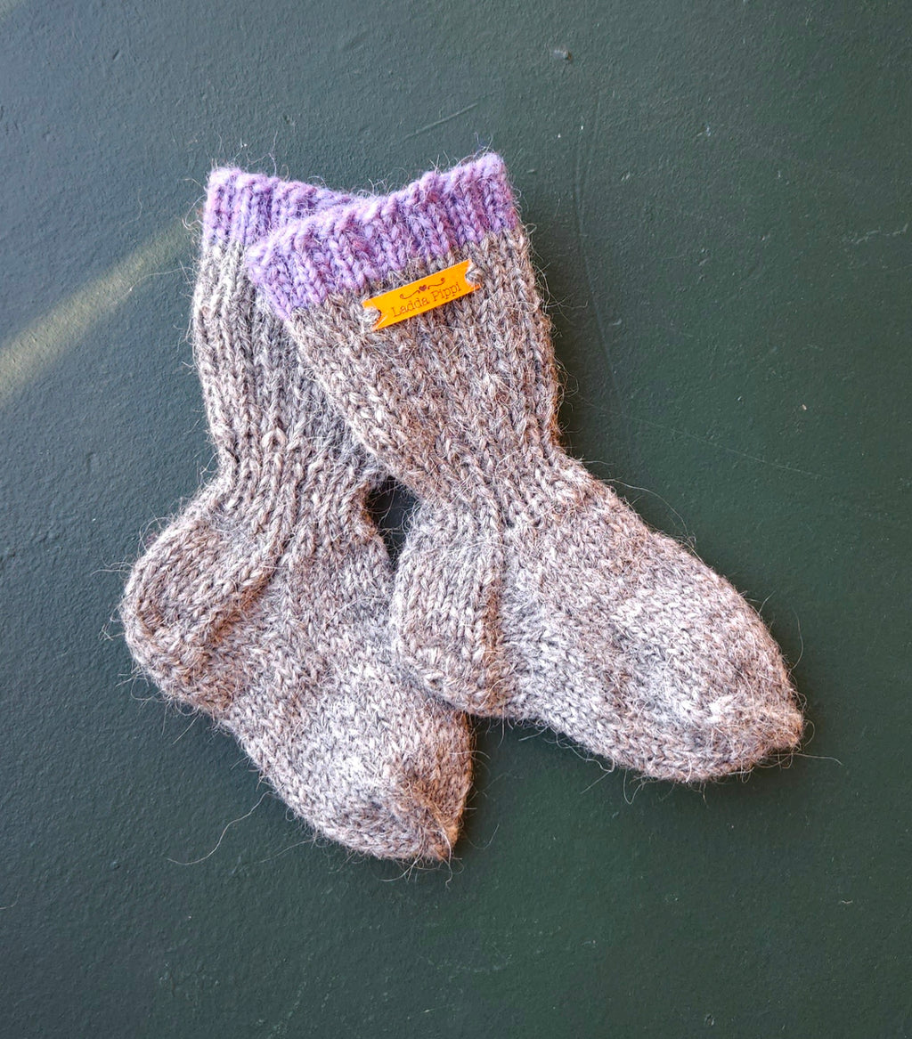 Kids Icelandic Wool Socks - 3-4 y/o - Knit by Ragna