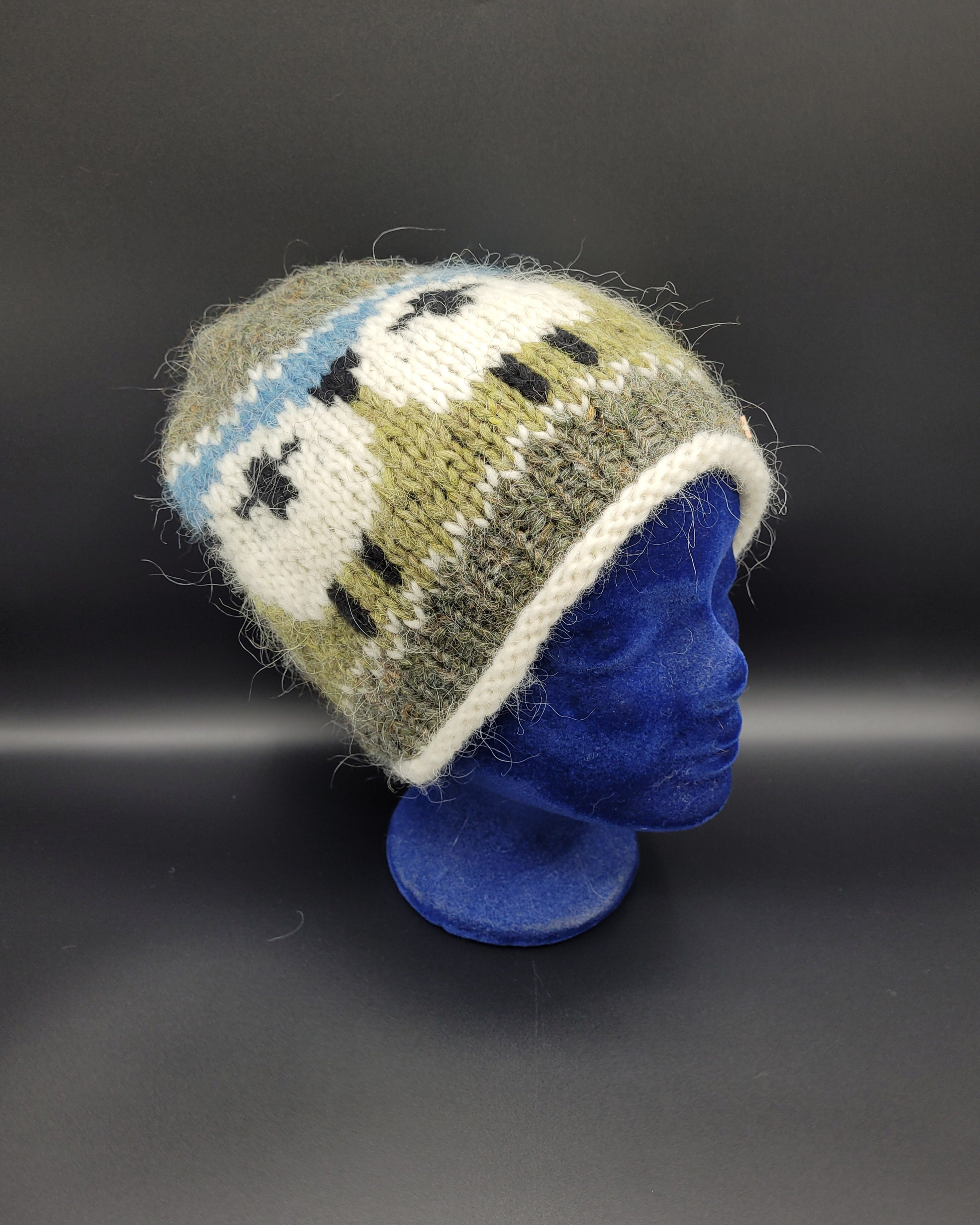 Wool Hat with Sheep Pattern - Knit by Svana Kristinsdóttir