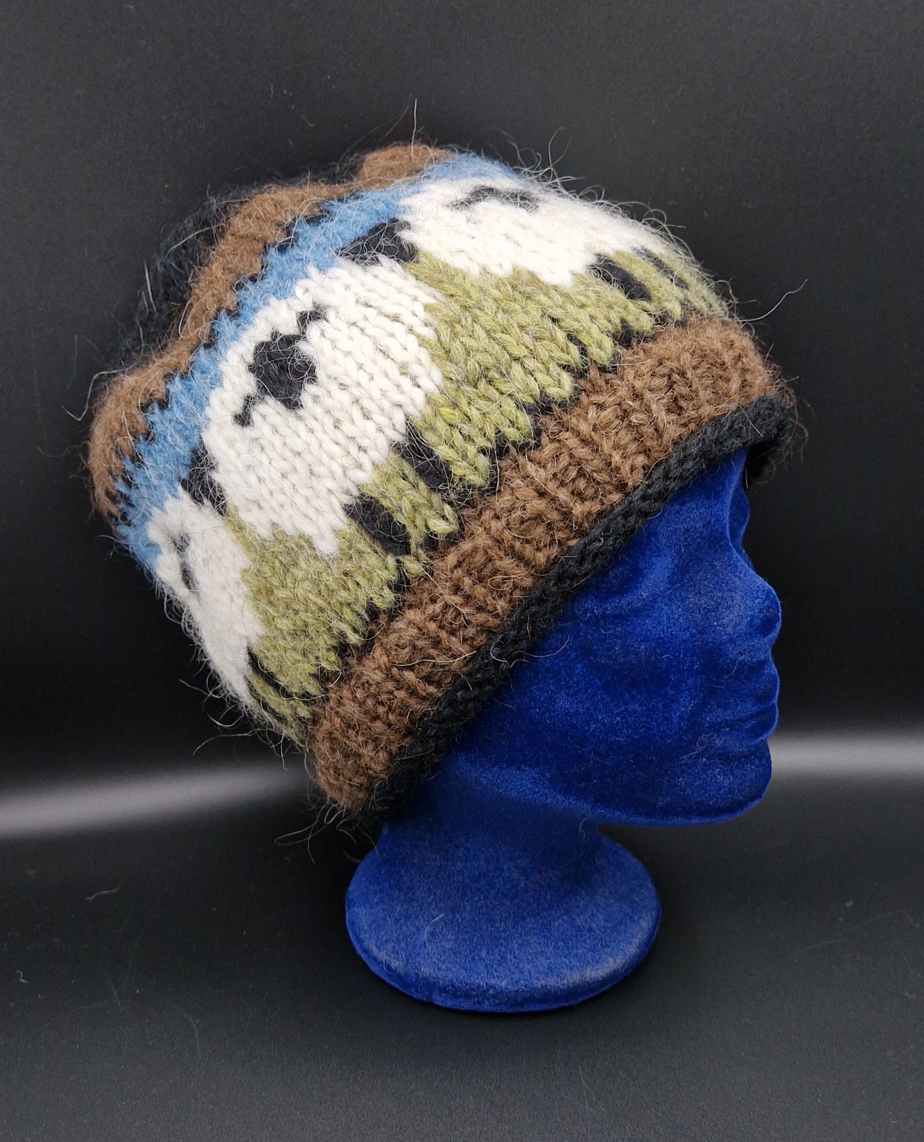 Wool Hat with Sheep Pattern - Knit by Svana Kristinsdóttir